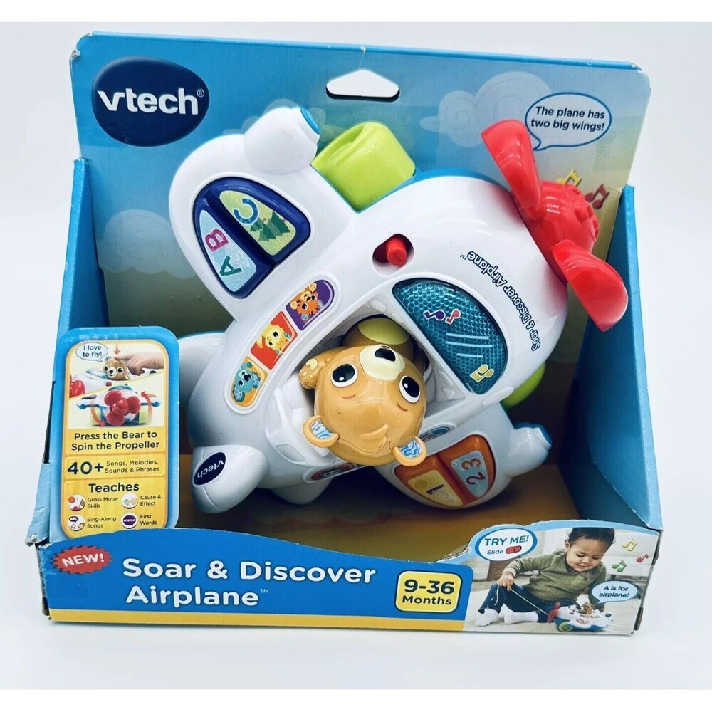 VTech Soar & Discover Airplane - Interactive Learning Toy (9-36 Months)‎ - New